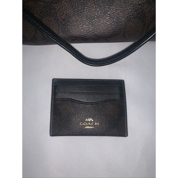 Women's Coach bag  Ava Chain Tote Signature Canvas in Brown/Black Authentic - Picture 8 of 15